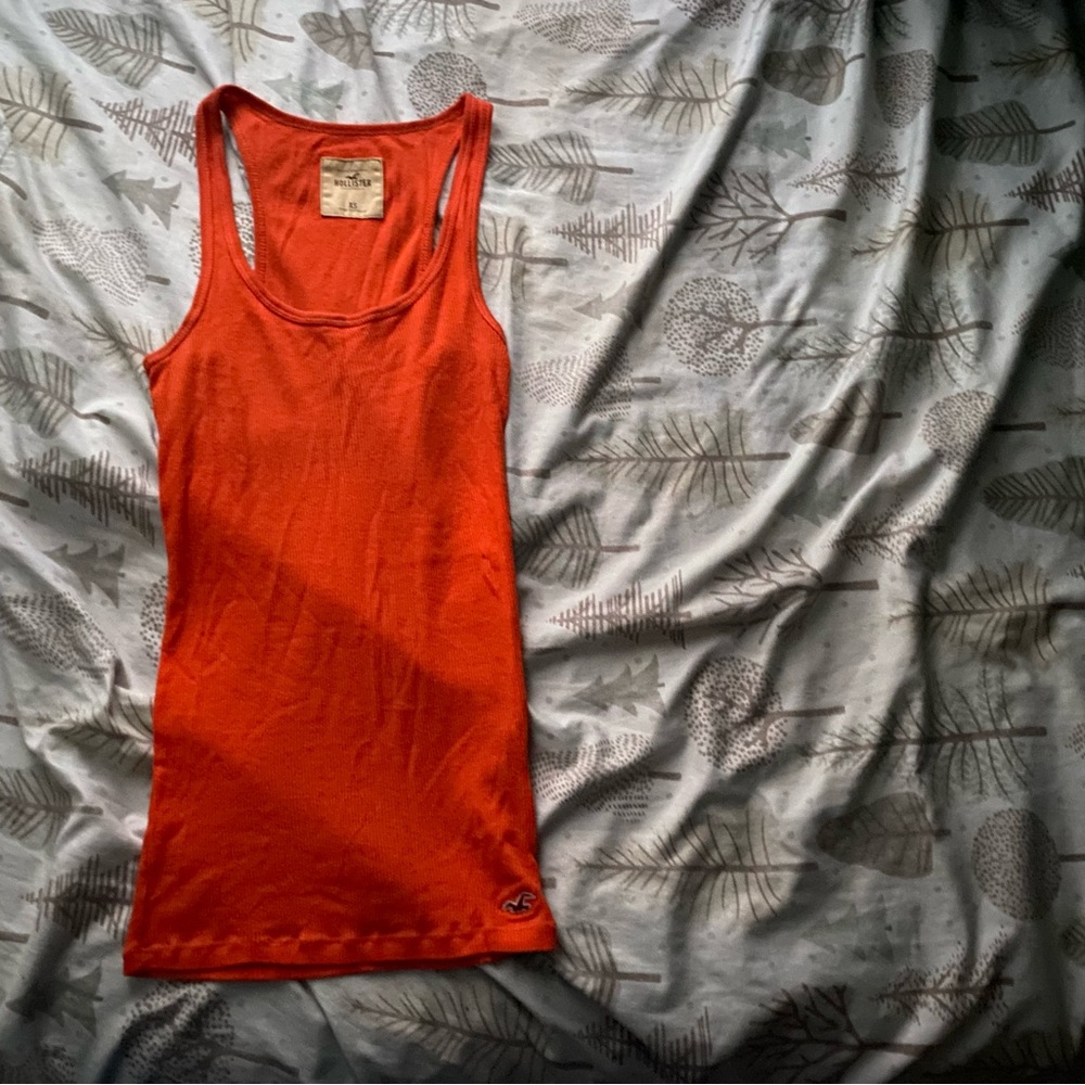Hollister Bright Orange Racerback Tank